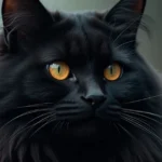 black smoke maine coon cat